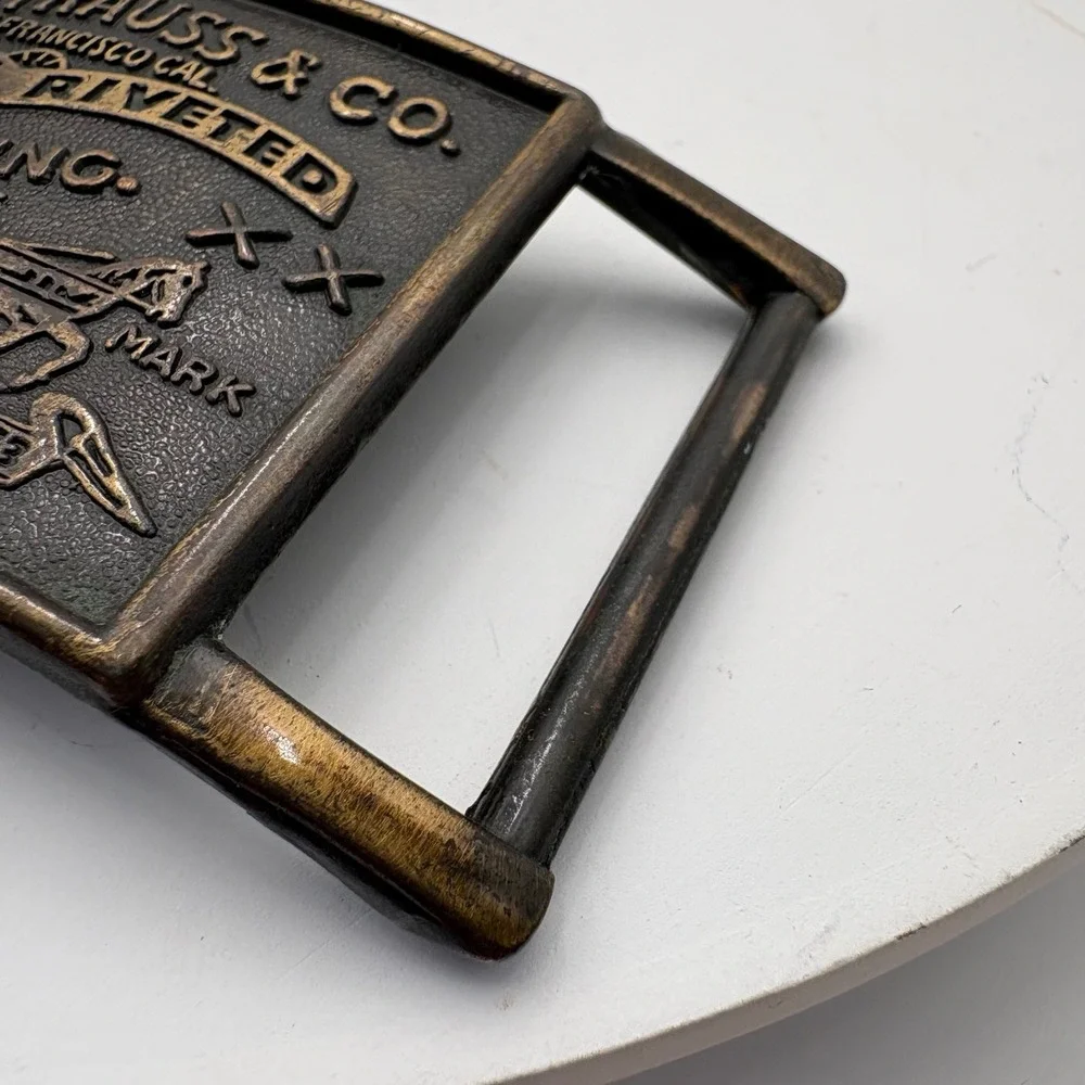 Levi Strauss Co Original Riveted Quality Clothing Belt Buckle San‎ Francisco Cal